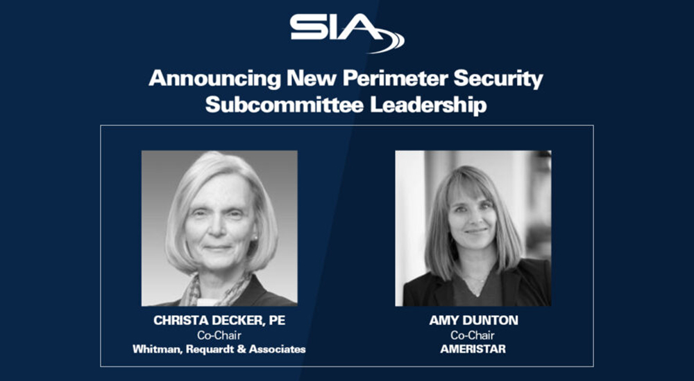 SIA welcomes new leadership of Perimeter Security Subcommittee